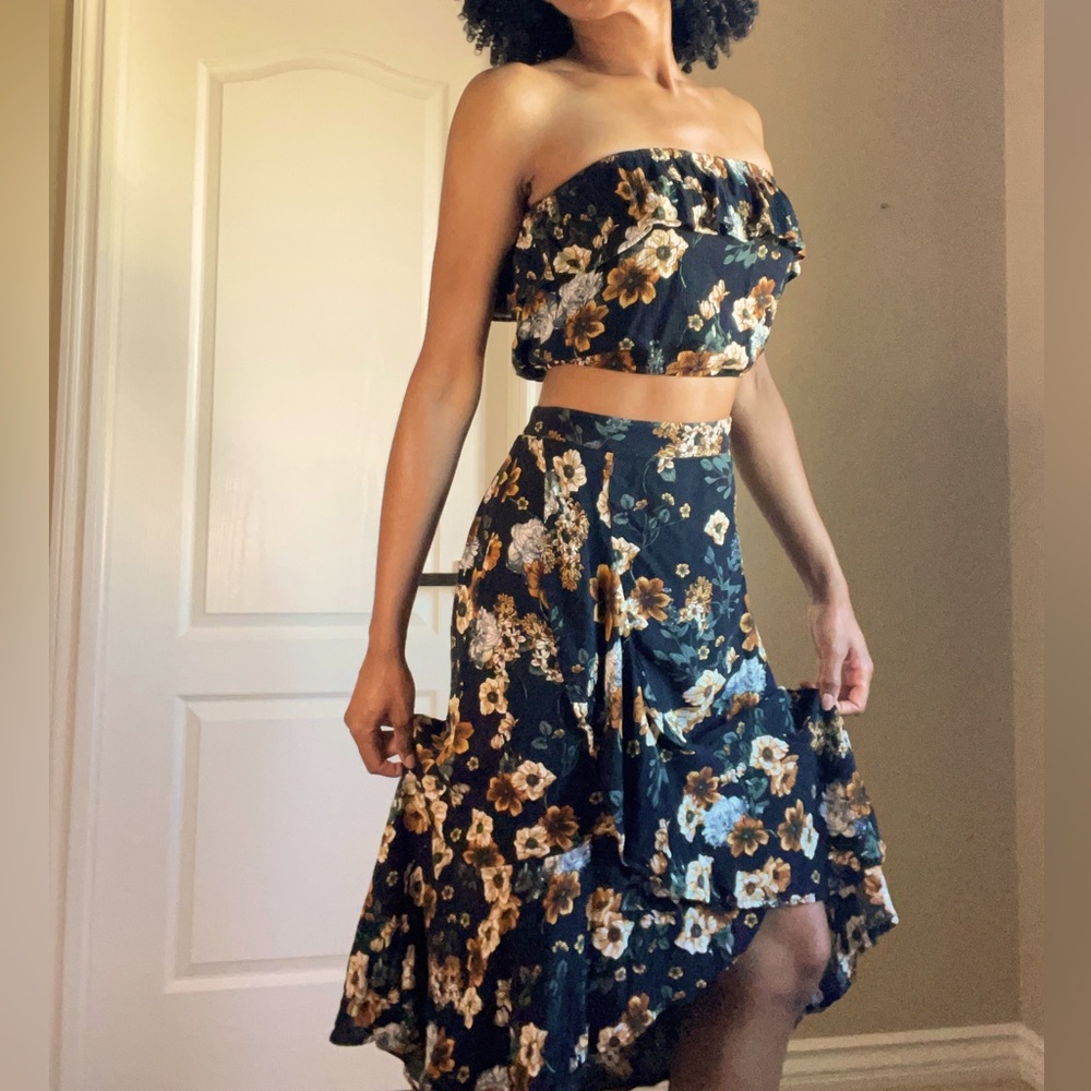 Bantu Crop top skirt set